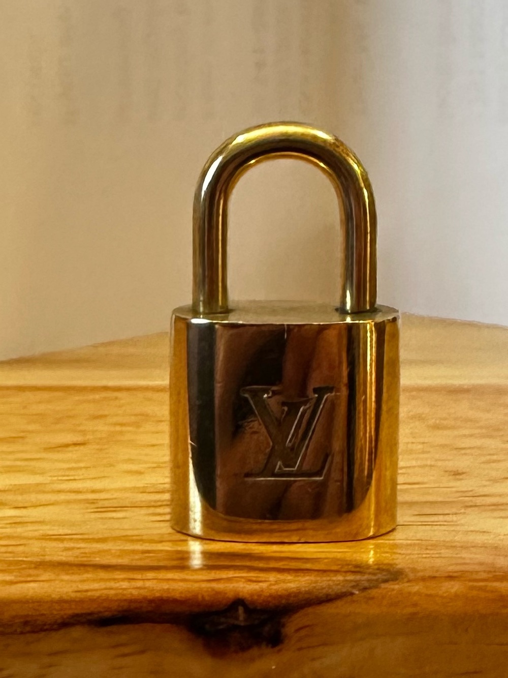 Louis Vuitton Gold Padlock with Embossed Logo NO KEY